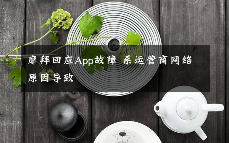 摩拜回应App故障 系运营商网络原因导致