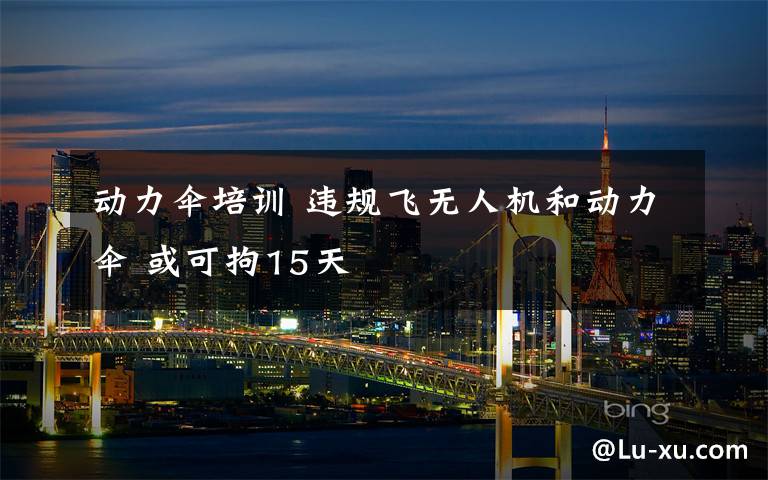 动力伞培训 违规飞无人机和动力伞 或可拘15天