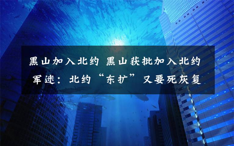 黑山加入北约 黑山获批加入北约 军迷:北约“东扩”又要死灰复燃了吗?