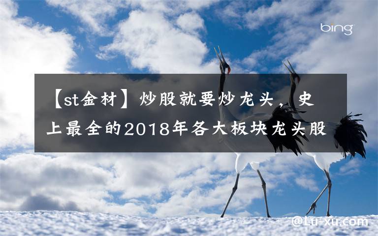 【st金材】炒股就要炒龙头,史上最全的2018年各大板块龙头股汇总