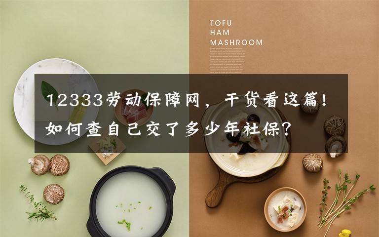 12333劳动保障网，干货看这篇!如何查自己交了多少年社保？