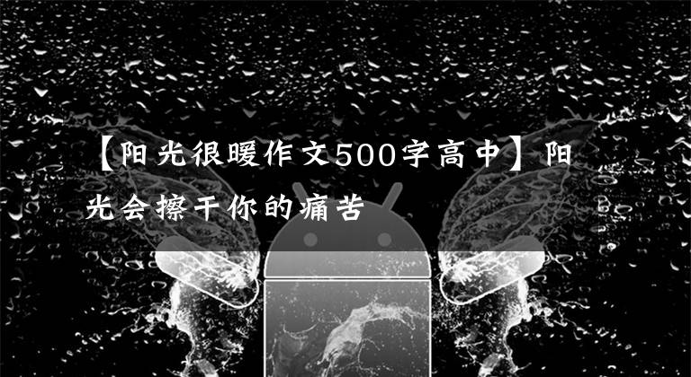 【阳光很暖作文500字高中】阳光会擦干你的痛苦