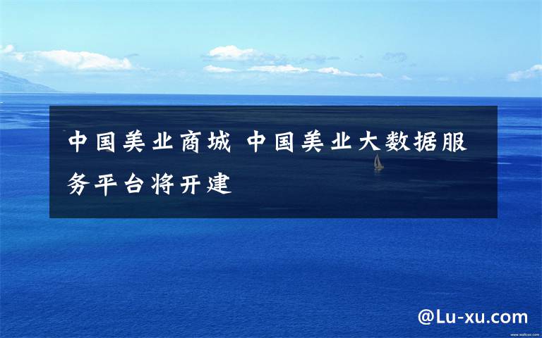 中国美业商城 中国美业大数据服务平台将开建