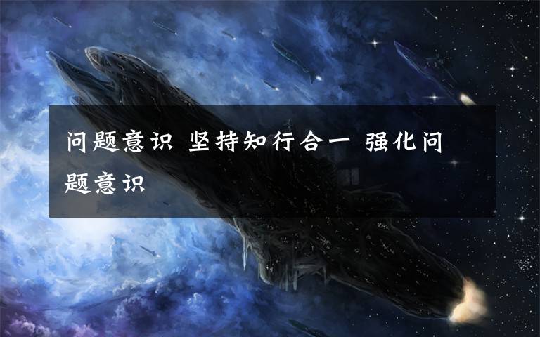 问题意识 坚持知行合一 强化问题意识