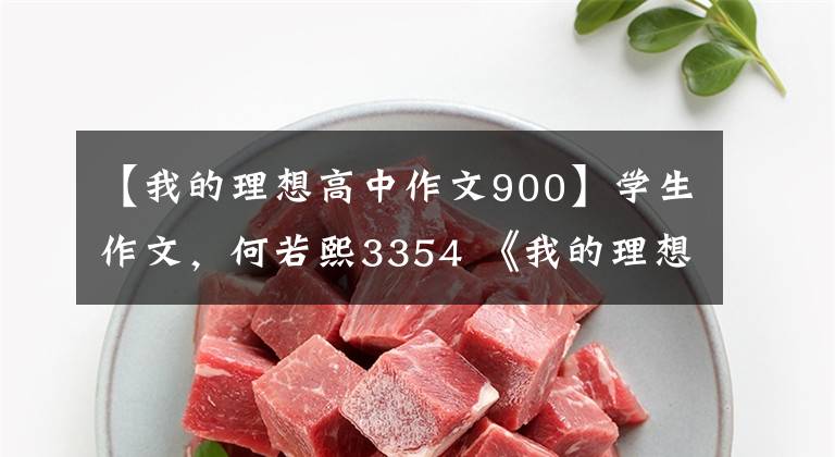 【我的理想高中作文900】学生作文,何若熙3354 《我的理想》