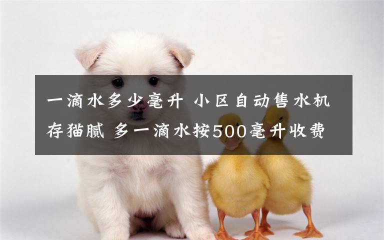 一滴水多少毫升 小区自动售水机存猫腻 多一滴水按500毫升收费