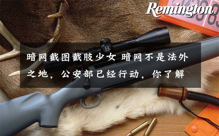 暗网截图截肢少女 暗网不是法外之地，公安部已经行动，你了解多少？