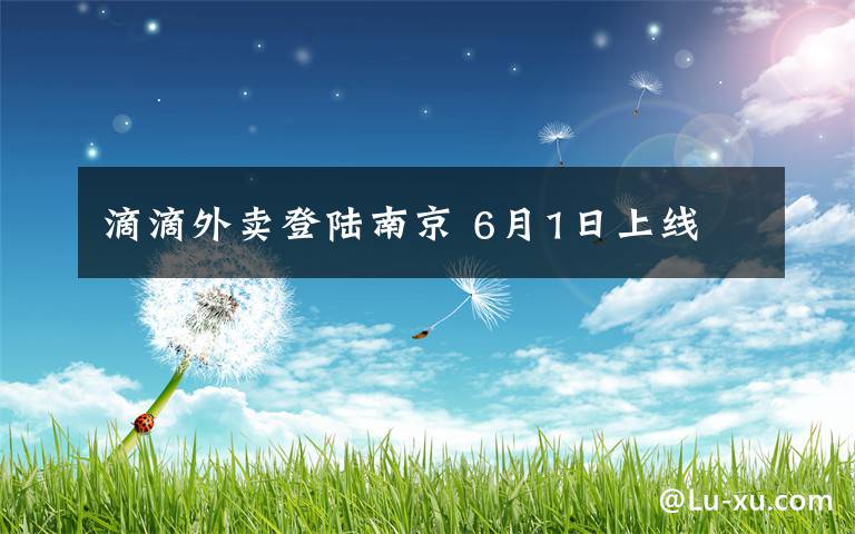 滴滴外卖登陆南京 6月1日上线