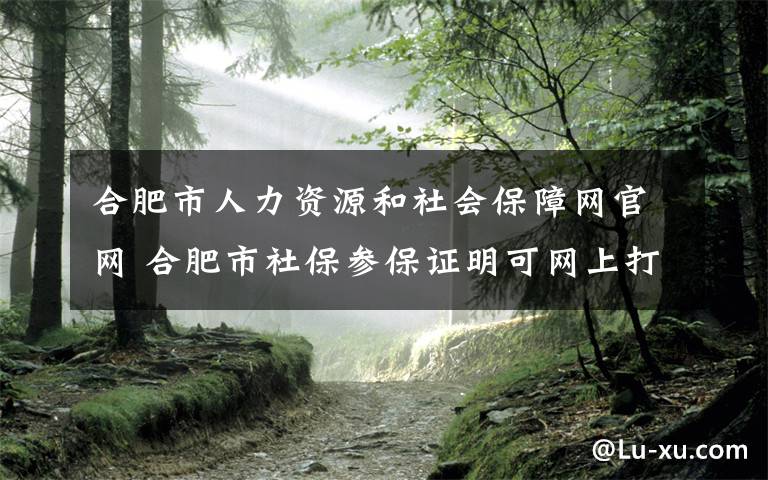 合肥市人力资源和社会保障网官网 合肥市社保参保证明可网上打印 附网上打印社会保险参保证明步骤