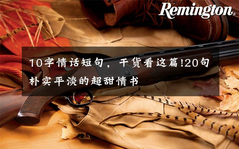 10字情话短句,干货看这篇!20句朴实平淡的超甜情书