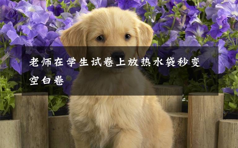 老师在学生试卷上放热水袋秒变空白卷