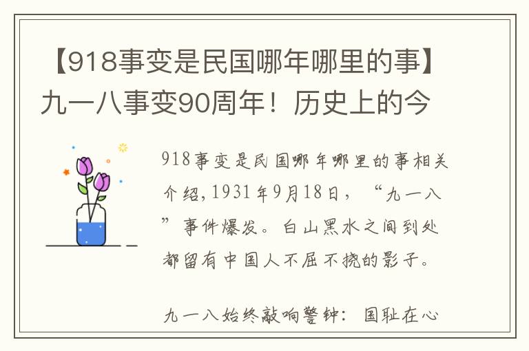 【918事变是民国哪年哪里的事】九一八事变90周年！历史上的今天：1931年9月18日918事变简介图片