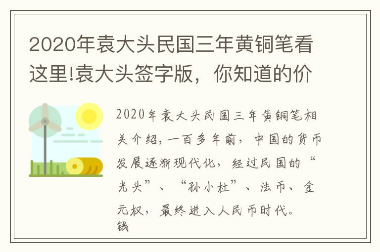 2020年袁大头民国三年黄铜笔看这里!袁大头签字版,你知道的价格,你不知道的意义