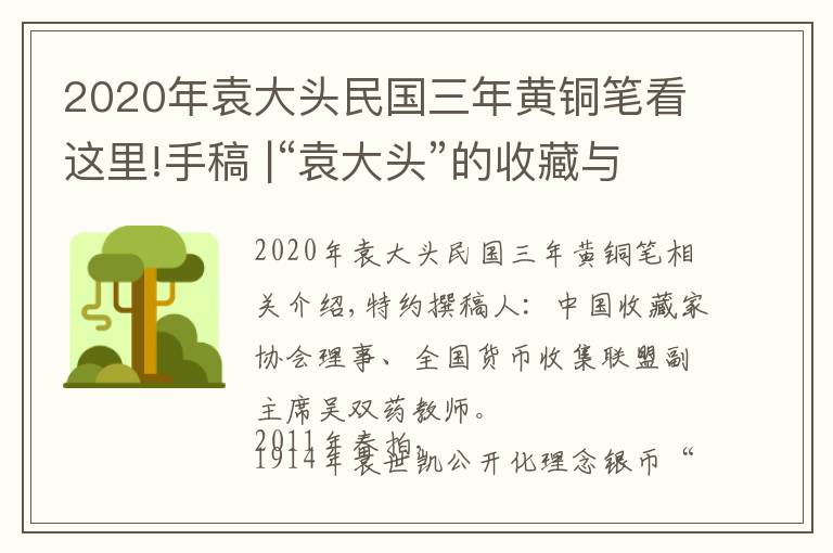 2020年袁大头民国三年黄铜笔看这里!手稿 |“袁大头”的收藏与鉴别