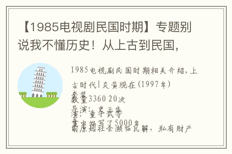 【1985电视剧民国时期】专题别说我不懂历史!从上古到民国,每朝每代一部必看历史剧