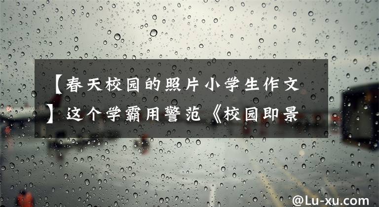 【春天校园的照片小学生作文】这个学霸用警范《校园即景》就能一眼记住,期末满分。