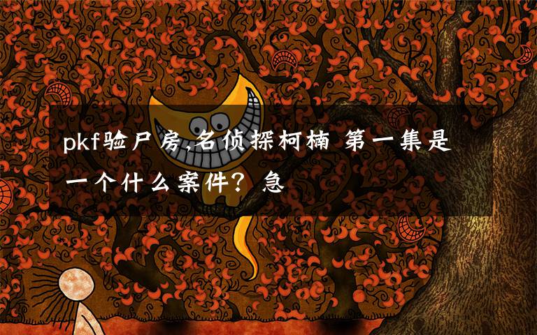 pkf验尸房,名侦探柯楠 第一集是一个什么案件？急