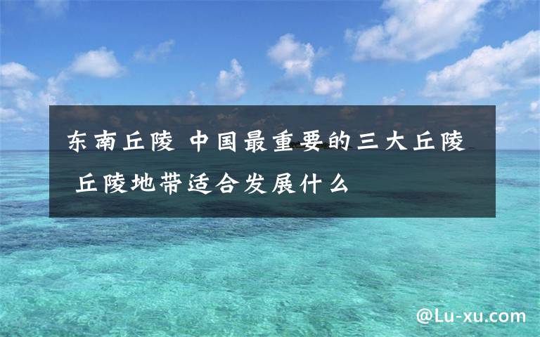 东南丘陵 中国最重要的三大丘陵 丘陵地带适合发展什么