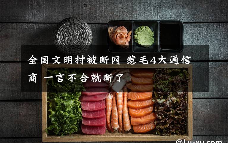 全国文明村被断网 惹毛4大通信商 一言不合就断了