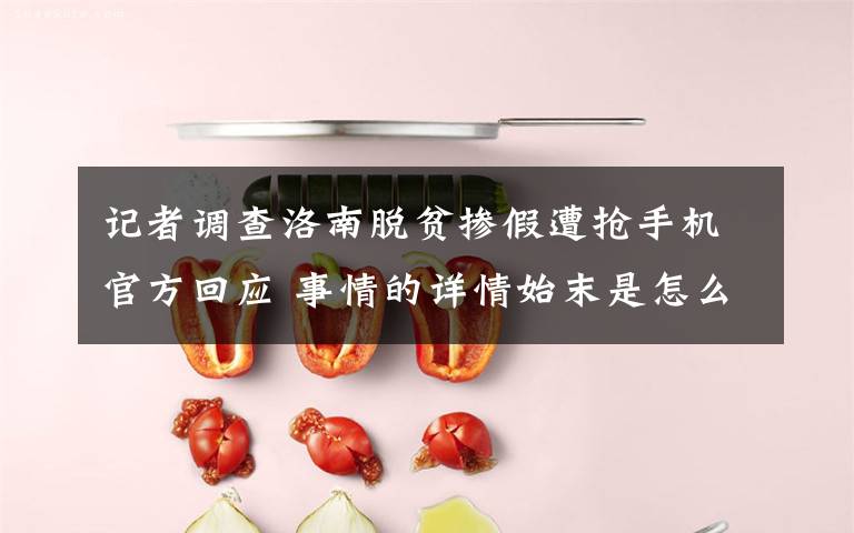 记者调查洛南脱贫掺假遭抢手机官方回应 事情的详情始末是怎么样了!