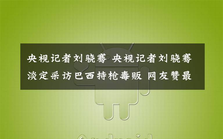央视记者刘骁骞 央视记者刘骁骞淡定采访巴西持枪毒贩 网友赞最佳下基层