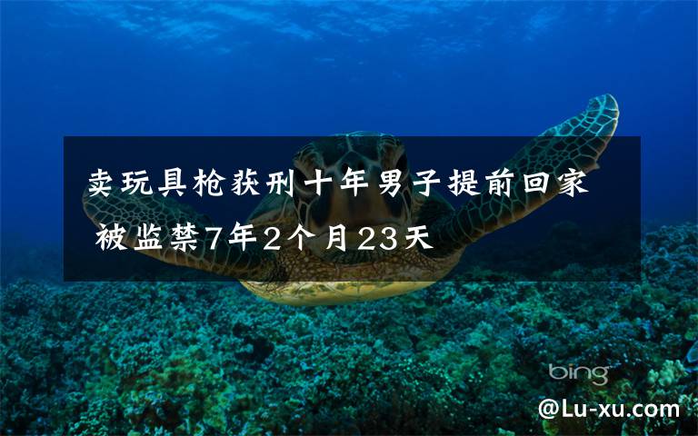 卖玩具枪获刑十年男子提前回家 被监禁7年2个月23天