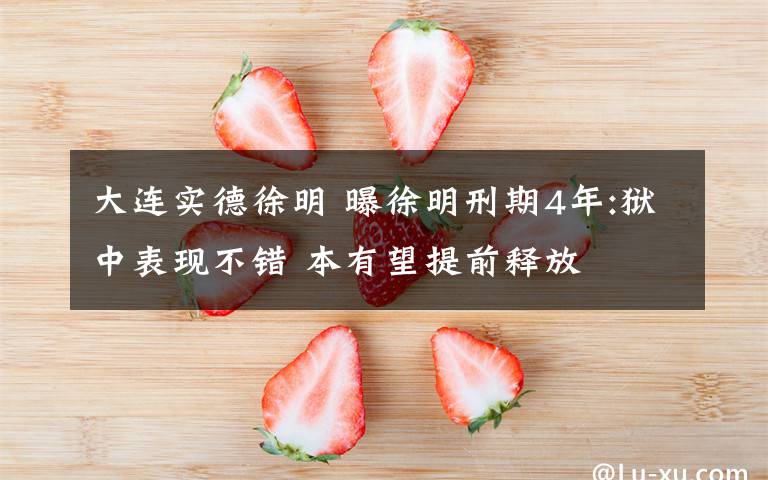 大连实德徐明 曝徐明刑期4年:狱中表现不错 本有望提前释放