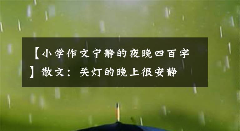 【小学作文宁静的夜晚四百字】散文:关灯的晚上很安静