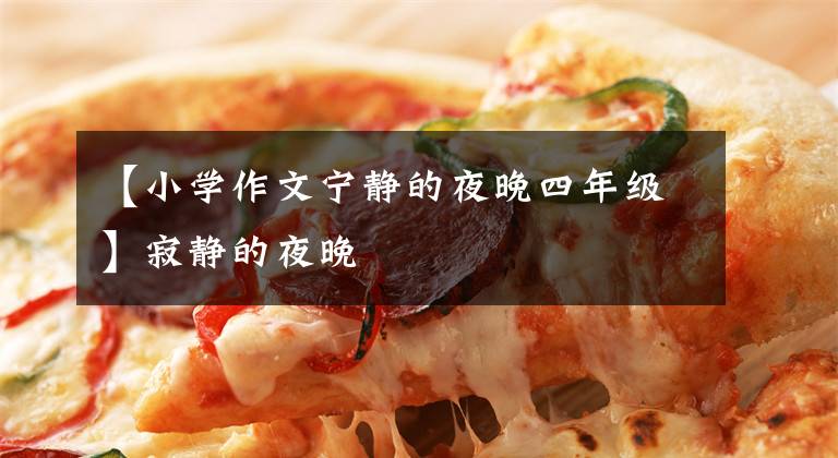 【小学作文宁静的夜晚四年级】寂静的夜晚