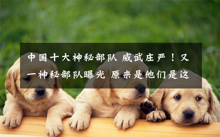 中国十大神秘部队 威武庄严!又一神秘部队曝光 原来是他们是这样守护“东方第一馆”