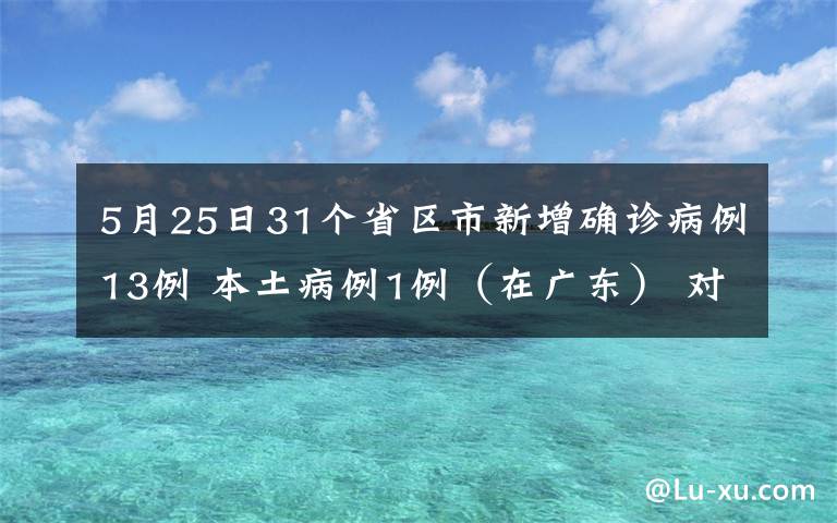 5月25日31个省区市新增确诊病例13例 本土病例1例（在广东） 对此大家怎么看？