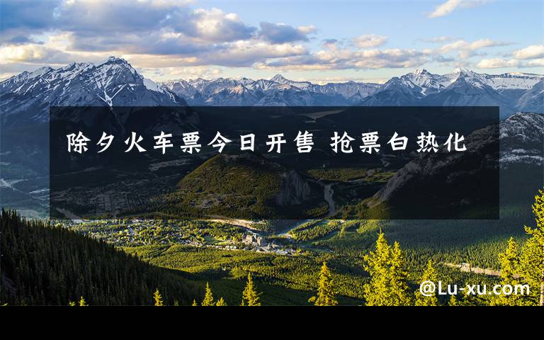 除夕火车票今日开售 抢票白热化