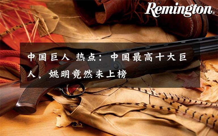中国巨人 热点:中国最高十大巨人,姚明竟然未上榜