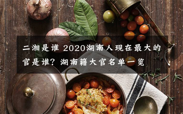 二湘是谁 2020湖南人现在最大的官是谁？湖南籍大官名单一览