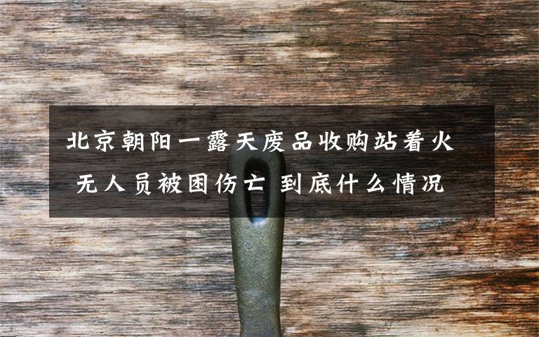 北京朝阳一露天废品收购站着火 无人员被困伤亡 到底什么情况呢?