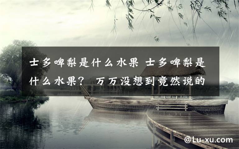 士多啤梨是什么水果 士多啤梨是什么水果？ 万万没想到竟然说的是它