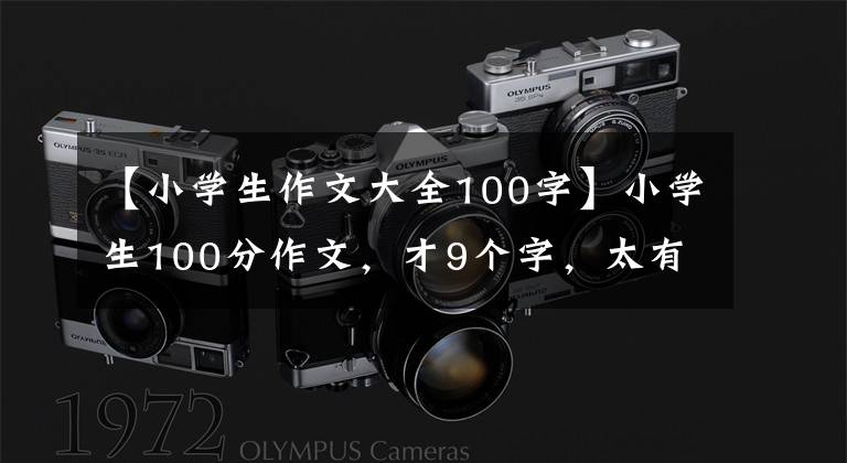 【小学生作文大全100字】小学生100分作文,才9个字,太有才了!