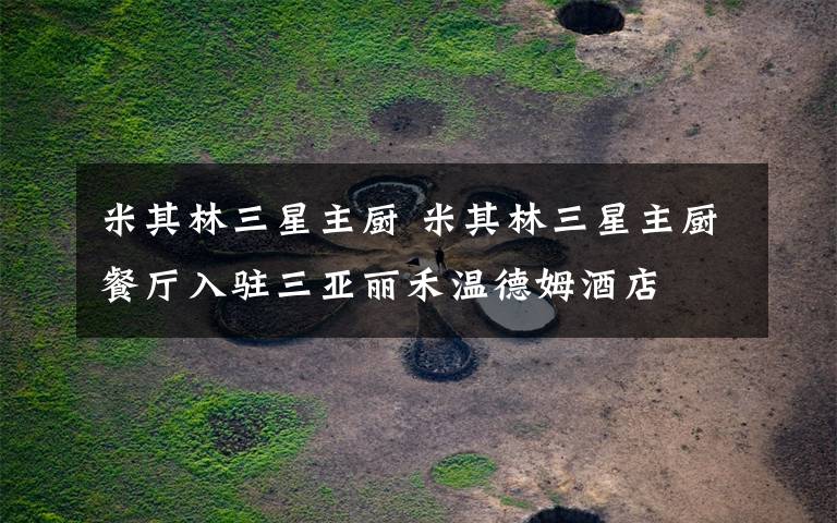 米其林三星主厨 米其林三星主厨餐厅入驻三亚丽禾温德姆酒店