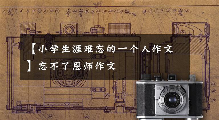 【小学生涯难忘的一个人作文】忘不了恩师作文