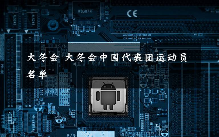 大冬会 大冬会中国代表团运动员名单