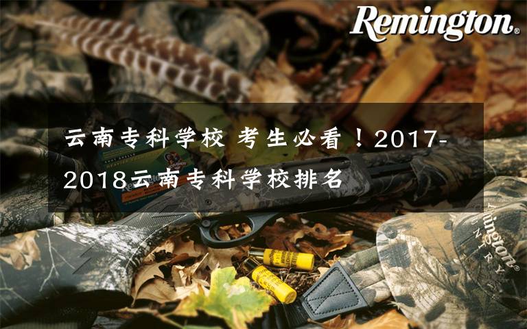 云南专科学校 考生必看!2017-2018云南专科学校排名