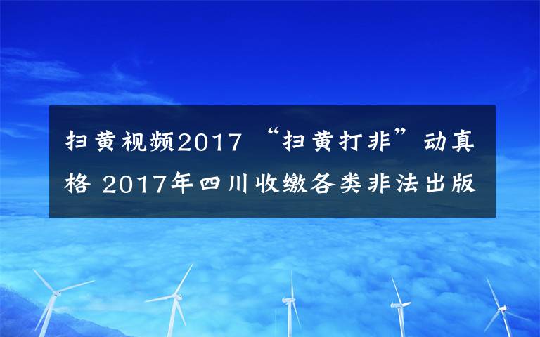 扫黄视频2017 “扫黄打非”动真格 2017年四川收缴各类非法出版物18万余件