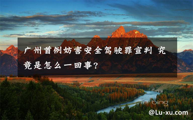 广州首例妨害安全驾驶罪宣判 究竟是怎么一回事?