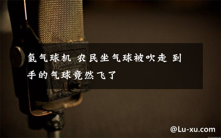 氢气球机 农民坐气球被吹走 到手的气球竟然飞了