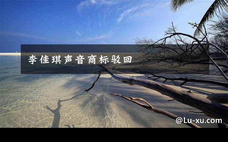 李佳琪声音商标驳回