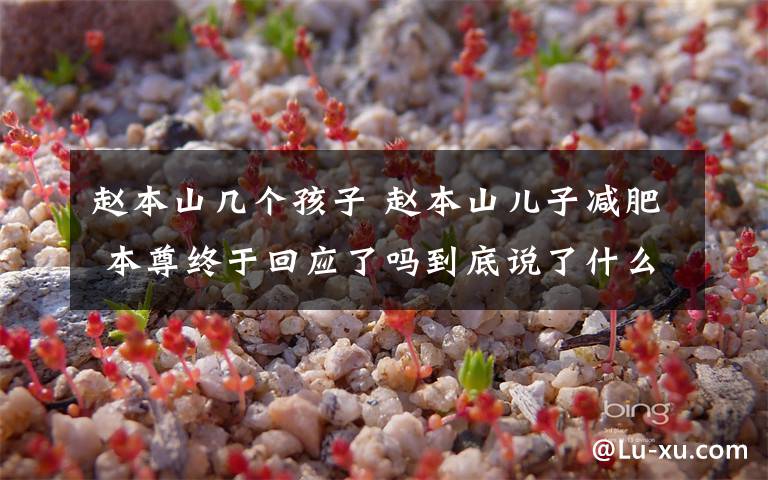 赵本山几个孩子 赵本山儿子减肥 本尊终于回应了吗到底说了什么?