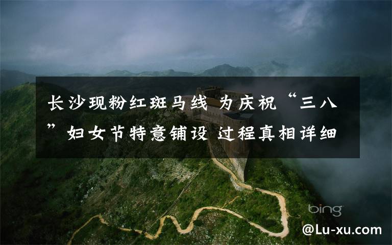 长沙现粉红斑马线 为庆祝“三八”妇女节特意铺设 过程真相详细揭秘!