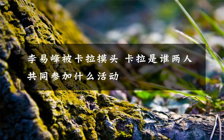 李易峰被卡拉摸头 卡拉是谁两人共同参加什么活动