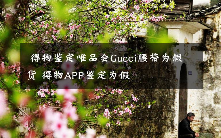 得物鉴定唯品会Gucci腰带为假货 得物APP鉴定为假