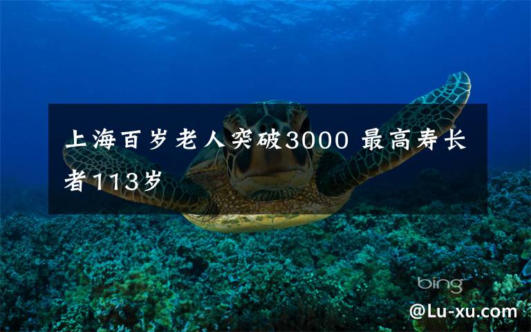 上海百岁老人突破3000 最高寿长者113岁